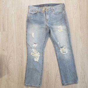J. Crew Light Wash Distressed Straight Leg Jeans